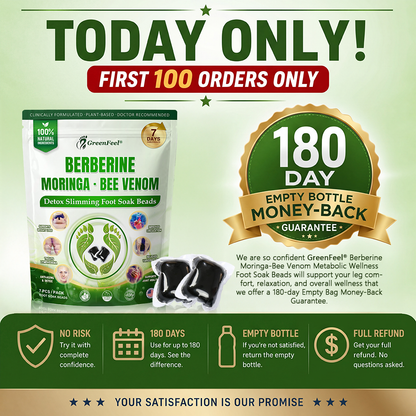✅𝐎𝐟𝐟𝐢𝐜𝐢𝐚𝐥 𝐁𝐫𝐚𝐧𝐝 𝐒𝐭𝐨𝐫𝐞 |👩‍⚕️𝑮𝒓𝒆𝒆𝒏𝑭𝒆𝒆𝒍® 𝑩𝒆𝒓𝒃𝒆𝒓𝒊𝒏𝒆 𝑴𝒐𝒓𝒊𝒏𝒈𝒂- 𝑩𝒆𝒆 𝑽𝒆𝒏𝒐𝒎 Metabolic Wellness Foot Soak Beads